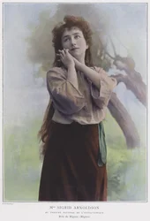 Sigrid Arnoldson in der Titelrolle in Mignon (koloriertes Foto)